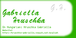 gabriella hruschka business card